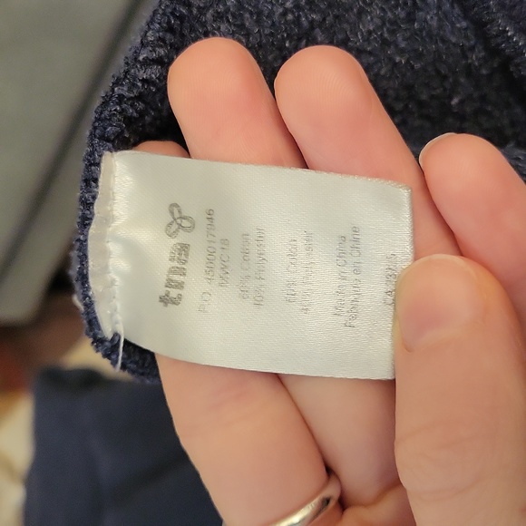 ARITZIA cotton navy blue pullover hoodie with front pocket - Picture 7 of 7